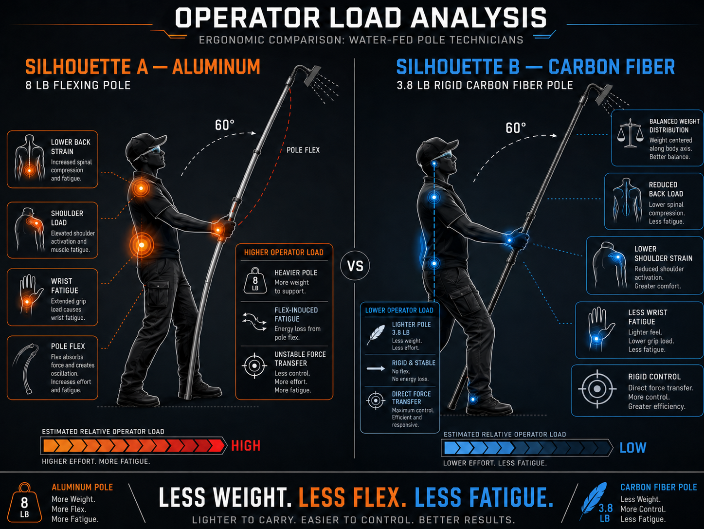 Carbon Fiber vs. Aluminum Poles: What the Price Gap Really Gets You 